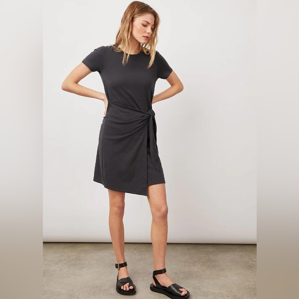 Rails Black Mini Dress with Tie-Waist